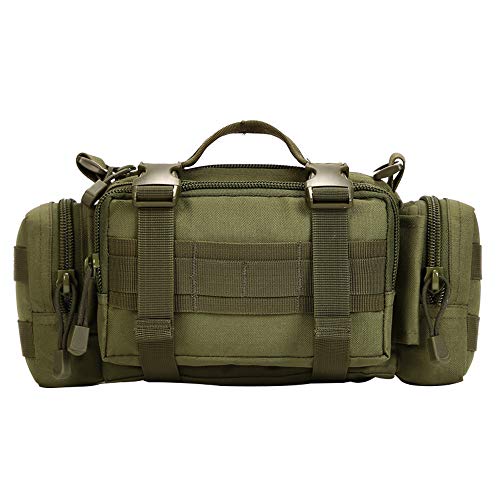 Utility 3P Military Tactical Duffle Waist Bags MOLLE Assault Shoulder Backpack Multifunction EDC Pouches Heavy Duty Fanny Packs (Army Green) - color: Army Green