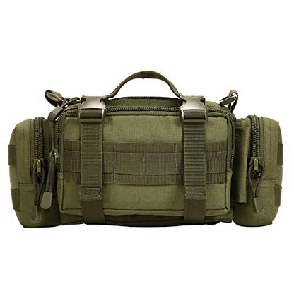 Utility 3P Military Tactical Duffle Waist Bags MOLLE Assault Shoulder Backpack Multifunction EDC Pouches Heavy Duty Fanny Packs (Army Green) - color: Army Green