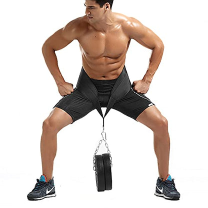 Weighted Dipping Belt with Chain Pull Up Belt Bodybuilding Gym Workout Exercise Bar Pullups for Powerlifting, Weight Lifting, Fitness