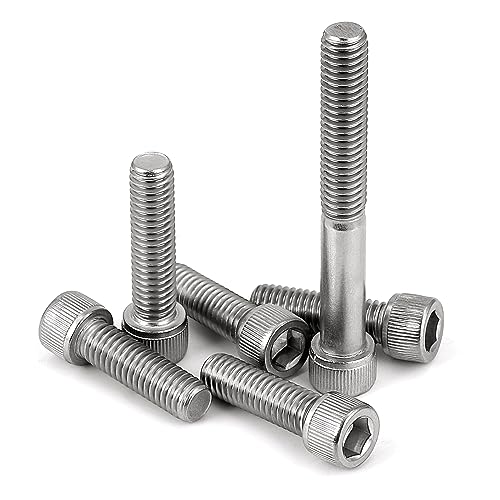 3/8-16 x 1-1/4" Socket Head Cap Screws Bolts, Stainless Steel 18-8 (304), Bright Finish, Fully Threaded, Allen Socket Drive, 10 PCS - size: 3/8-16 x 1-1/4"