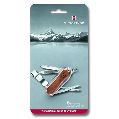Victorinox 0.6463.T2 Folding Pocket Knife Nail Clip 580 - color: Wood