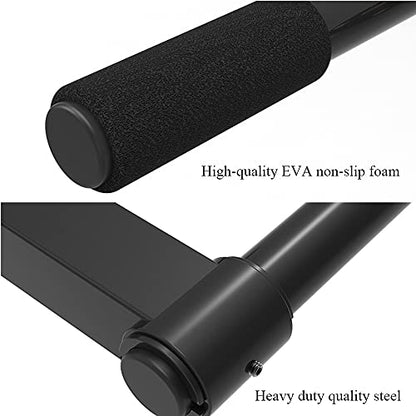 Wall-Mounted Pull-Up Bars and Dip Station,Heavy Duty Chin Up Bar,Indoor Home Gym Workout, Black