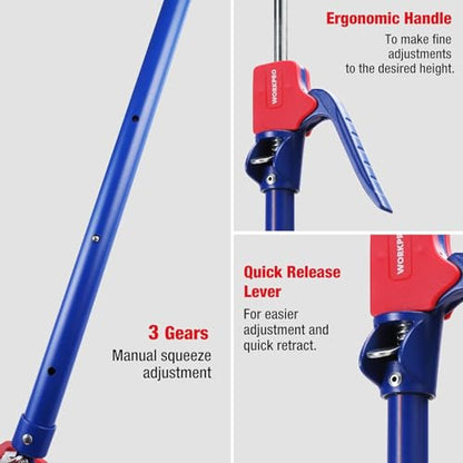 WORKPRO Cabinet Jack Support Pole, 18.5" to 29.5" Steel Telescopic Quick Support Rod Adjustable 3rd Hand Support System with 154 lbs Capacity for Cabinet Jack, Drywall Jack& Cargo Bars, 4-Pack - size: Short-18.5"-29.5" 4PC