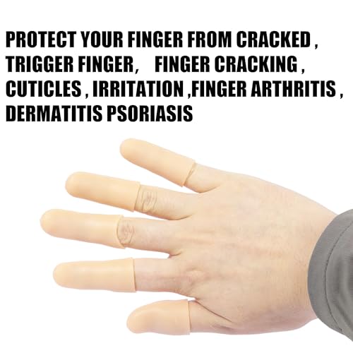 Gel Finger Cots,20 Pcs Silicone Finger Protectors Covers,Finger Caps Finger Sleeves Thumb Protector Bandage,Gel Finger Support Protector (20)