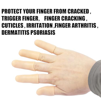 Gel Finger Cots,20 Pcs Silicone Finger Protectors Covers,Finger Caps Finger Sleeves Thumb Protector Bandage,Gel Finger Support Protector (20)