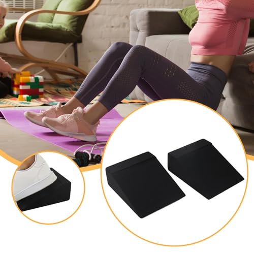 Colaxi 2X Squat Wedge Blocks Yoga Block Durability Non Slip Calf Stretching Equipment Squats for Balance Workout Pilates