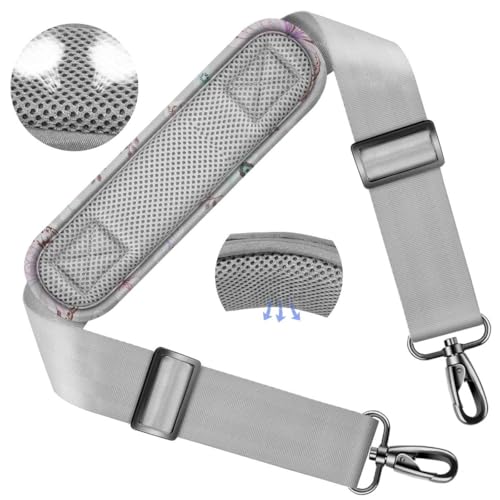 ZINZ Shoulder Strap 58" Ultra-Thick Fixed Padded and Adjustable Buckles Crossbody Strap for Briefcase Laptop Bag Luggage - color: Butterfly