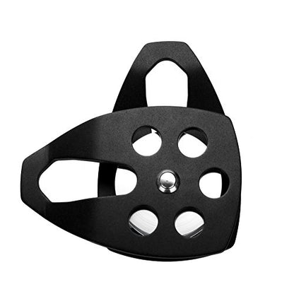 30kN Climbing Pulley with Ball Bearing for Rock Climbing Arborist - color: Black