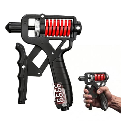 Ergonomic Adjustable H-Shaped Grip Hand Trainer, 2026 Upgraded Grip Strength Trainer Adjustable Resistance 11-363 Pounds (5-165 Kilograms), Strengthen the Wrist, Forearm and Fingers - color: Black