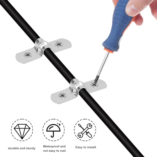500 PCS 3/16 Inch Stainless Steel Rigid Pipe Strap, M5 Conduit Clamps, U Bracket Mounting Clamps with Two Hole, U Tube Pipe Clamp for Chemical Industry, Commercial - size: 500 PCS 3/16 Inch