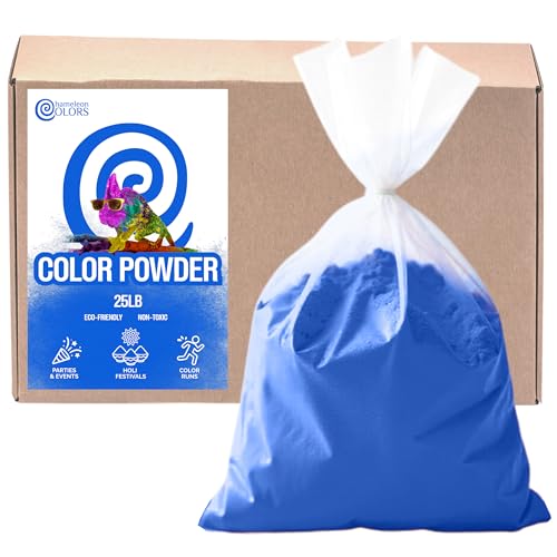 Chameleon Colors 25 lb. Color Powder - 1 Pack - Vibrant Navy Color - for 15-20 People - Non-Toxic & Gluten-Free - Color Powder for Outdoor Games, Play, Wintertime & Snow Activities - color: Navy