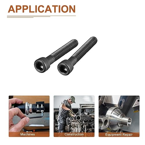 DTGN #10-24x1-1/2 Socket Head Cap Screws Bolts, 25Pcs 12.9 Grade Alloy Steel, Machine Hex Socket Screw, Hex Drive, Black Oxide Finish, UNC Coarse Thread Partially Threaded - size: #10-24x1-1/2"