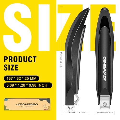 Nail Clippers for Men with Catcher, Anti Splash Self-Collecting Finger Nail Clippers Adult with Ergonomics Long Handle, Heavy Duty Large Toenail Clippers for Thick Nails for Seniors Nail Cutter - size: Long Handle