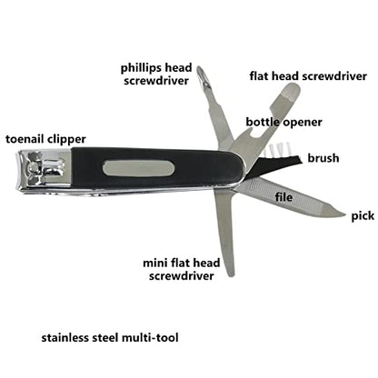 Iconikal 8-in-1 Toenail Clipper Multi Tool Screwdriver File
