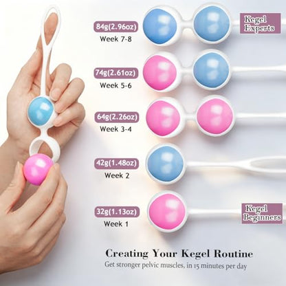 Advanced Kegel Training Set, Kegel Exercises Weight Control, Integrated Design, Food Grade Silicone: Kegel Exercise System, Pelvic Floor Exercises