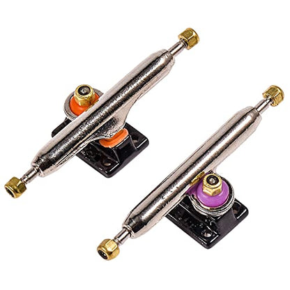 Fingerboard Trucks with Upgraded Urethane Bushings and Pivot Cup,34mm 32mm Width,Normal Kingpin (Black, 34mm) - color: Black, size: 34mm