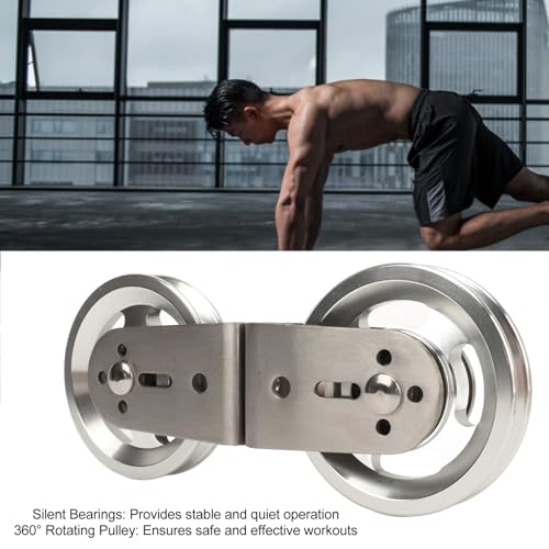 Cable Pulley System, Two Way Pulley Block, Stainless Steel Silent Bearing, Suitable for pulldown attachments on Home Fitness Equipment. - size: Aluminium