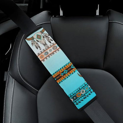 2PCS Native American Southwestern Aztec Western Car Seat Belt Pad Universal Soft and Comfortable Harness Pads Strap for Kids, Car Seats Pushchair Strollers High Chair Pushchair - color: Pattern 592