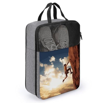 Rock Climbing Sports Shoe Bag with Zipper Closure,Storage Bags with Handle And Portable,Water-Resistant Shoe Pouch Travel Essentials