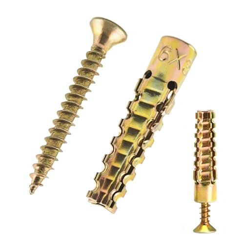 30 Packs Heavy Duty Hollow Wall Anchors with Screws, Loose Hinge and Stripped Hole Repair Kits (6x32mm) - size: M6*32