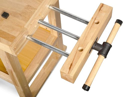 WEN 60-Inch Hardwood Workbench with Four Drawers and Onboard Vise (WB6020) - size: 60-Inch