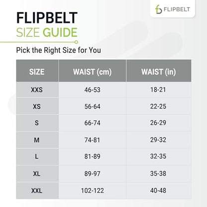 FlipBelt Classic Running Belt, Phone Holder for Running, Money Belt Pouch - color: Neon Punch, size: Extra Small
