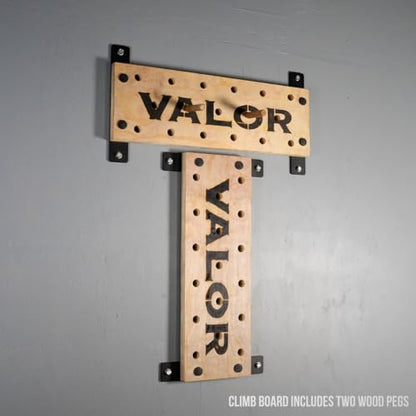 Valor Fitness Climbing Peg Board – Wall Mounted Plywood for Gym, Ninja Training, Cross Training, Rock Climbing & Gymnastics Workout Equipment - color: Double Peg Board