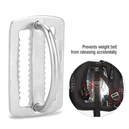 2 PCS Dive Weight Belt, Scuba Belt Retainer Diving Weight Belt Retainer Stopper with D Ring Keeper Diving Accessory for Dive Gear Spearfishing and Water Sports Accessories