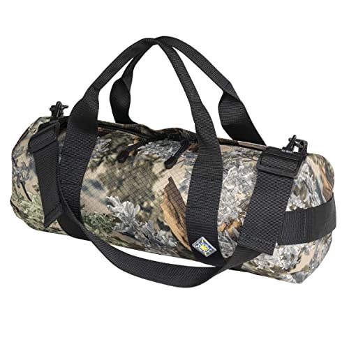 14L Compact Camo Duffle Bag, Heavy Duty Weatherproof Ripstop Travel Bag | Folds flat for storage. #10 double-slider zipper with splash cover. Wraparound handles rated for heavy loads. - color: Desert Shadow, size: 08" x 18" (14 Liters)