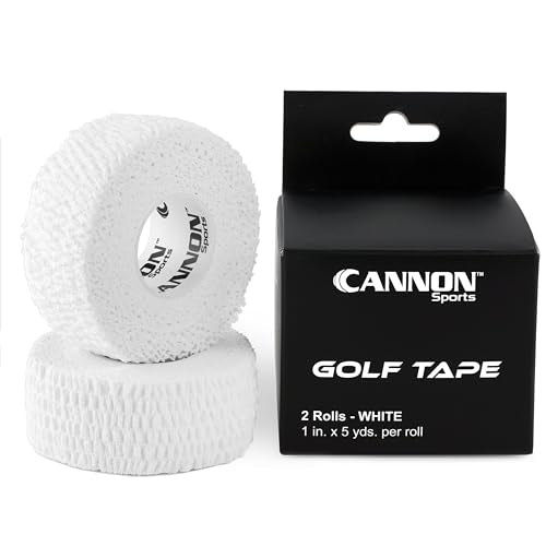 Cannon Sports 2 Pack Golfers Tape for Fingers and Hands | 1” x 5 Yards All Weather Blister Protection Non-Sticky Tape (White, 2 Pack) - color: White