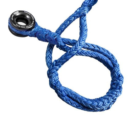 Pelican Rope Arborist Sling, USA Made 5/8" Adjustable Rigging Block Sling with Aluminum Ring - Single-Head, 14,800 LBS MBS / 1,480 LBS WLL, 12 Strand Green Polyester, Tree Climbing Gear, 7 FT - style: Single-head | 5/8" – 7 Ft