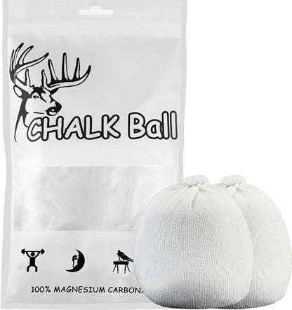 2 Bags Gymnastics Chalk Ball for Climbing - (6oz) Gym Chalk Used for Lifting Weightlifting Workout and Rock Climbing, Weight Powder Hands Chalk
