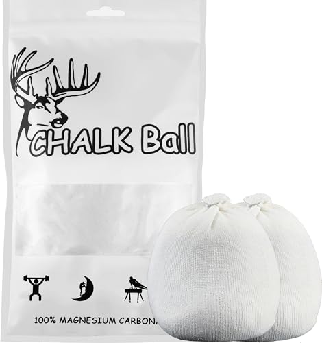 2 Bags Gymnastics Chalk Ball for Climbing - (6oz) Gym Chalk Used for Lifting Weightlifting Workout and Rock Climbing, Weight Powder Hands Chalk