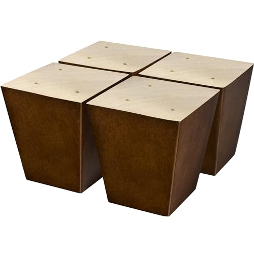 3 inch Furniture Legs Wood Sofa Legs, Universal Couch Legs Bed Risers Replacement Dresser Legs for Futon, Ottoman, Love Seat, Easy to Install, for U.S.Made and Other Furniture - size: 3 inch (4pcs) Universal (No hanger bolt)