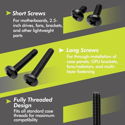 Universal TV Mounting Hardware Kit, 72PCS TV Mount Screws with M4 M5 M6 M8, Washers & Spacers for Most TVs and TV Wall Mount Brackets, Carbon Steel Assorted Mounting Screws Set