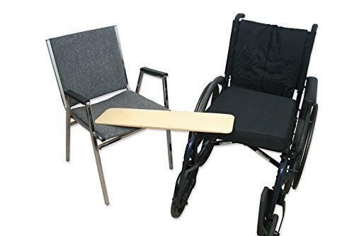 Rehabilitation Advantage 26 Inch Durable Birchwood Transfer Board - size: 3/8” Thick x 26” Long x 8” Wide