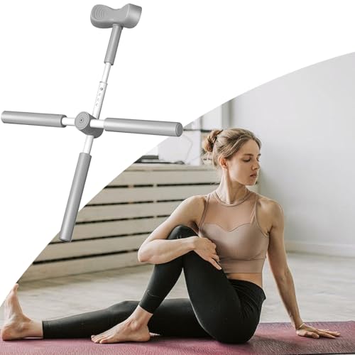 Back Stretcher Yoga Stick Upper Body Alignment Stretching Bar | Exercise Cross Stick for Home Apartment Bodybuilding Fitness Workout After Sports - color: Gray