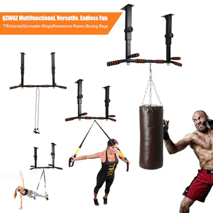 Height Adjustable Pull Up Bar, Heavy Duty Pull Up Bar, BarMount, Ceiling Mount, StrengthTraining Equipment for Home, Gym, Strength Training(Maximum (Ceiling mounted)
