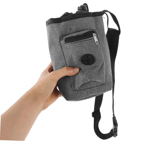 Kisangel Gray Antislip Chalk Bag for Rock Climbing with Oxford Cloth Waist Pouch Lightweight Portable Training Pouch with Zippered Pocket for Bouldering and Gymnastics