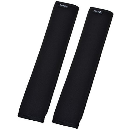 Cosmos 2 Pcs Neoprene Comfort Shoulder Strap Pads for Laptop Bag, Messenger Bag, Sport Bag, Travel Bag - Black, 12 Inches Long