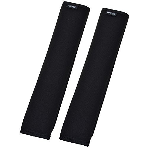 Cosmos 2 Pcs Neoprene Comfort Shoulder Strap Pads for Laptop Bag, Messenger Bag, Sport Bag, Travel Bag - Black, 12 Inches Long