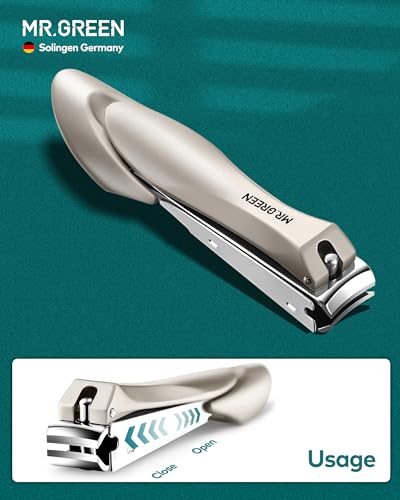 Nail Clippers with Catcher, Professional Stainless Steel Fingernail and Toenail Clipper Cutter, Trimmer Set for Men and Women (big) - color: Mr-1112