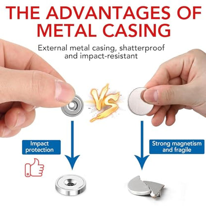LOVIMAG Strong Neodymium Rare Earth Magnets, 20LBS-6 Pack | Heavy Duty Cup Magnet with Countersunk and Screws for Tool Room, Kitchen Doors, Wall Mounting, Office - size: 20lbs