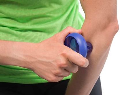 The Pressure Positive Co. Knobble II Handheld Massage Tool, Sapphire Blue | Ergonomic Durable Knob with a Comfort Band for Trigger-Point Deep-Tissue Relief of Neck, Jaw, Chest, Arms, Hands, Legs & Feet - color: Sapphire Blue