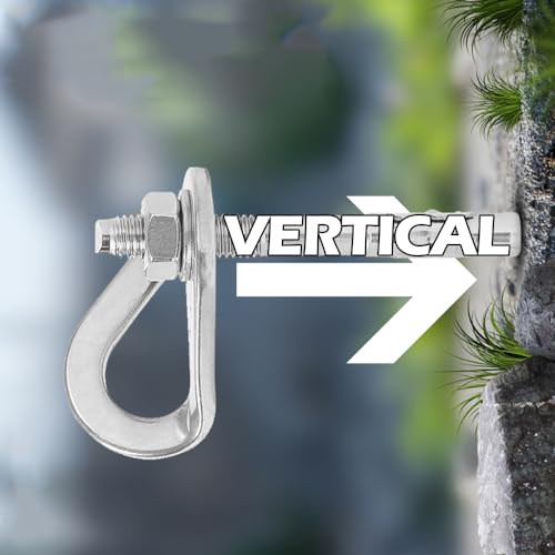Climbing Holds Anchor Set - 6 PCS - Stainless Steel Bolt Hanger and Bolt Heavy Duty Climbing Holds Weight 2500KG for Indoor Outdoor Climb Train - size: 12MM