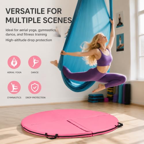 Round Pole Dance Mat, Folding Versatile Lightweight Pole Padding Crash Pad, Suitable for Beginners Fitness Gymnastics Striptease Safety Mat - size: 120*3cm/47.2*1.2in