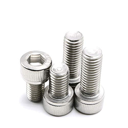 M3-0.5 x 14mm Socket Head Cap Screws Metric, Allen Socket Drive, Stainless Steel 304, Full Thread, Bright Finish, Machine Thread (50 Pcs) - size: M3-0.5 x 14mm