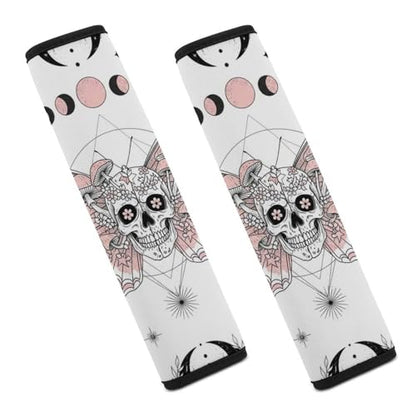 2PCS Universal Fit Car Seat Belt Pad for Kids, Most Cars, Tarot Card Butterfly Black Seat Belt Cushion, Shock Absorption - color: Pattern 553