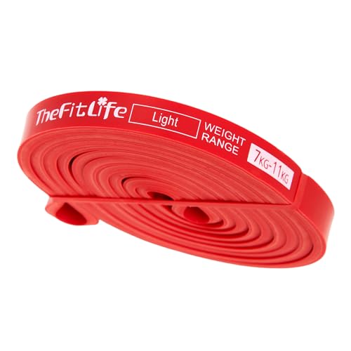 TheFitLife Pull Up Assistance Bands- Resistance Bands for Working Out, Long Workout Bands for Exercise, Fitness Band for Pullup Assist, a Substitute of Dumbbell Set and Kettlebells, Barbell - color: Red