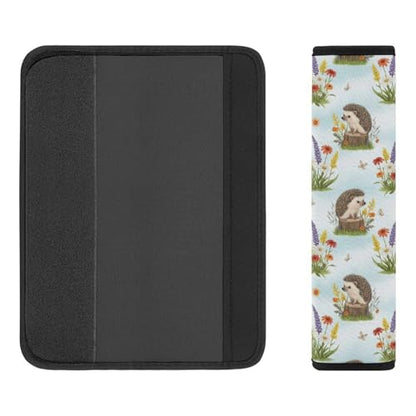 2 Pack Hedgehog Flower Spring Chic Seat Belt Cover Universal Fit Shoulder Harness Cover for Girls and Boys, Car Seats Pushchair Strollers High Chair Pushchair - color: Pattern 587